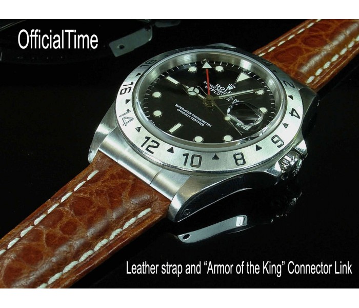 Rolex Explorer II #16570 Style - 20/16mm Buffalo Leather Strap (3 colors)