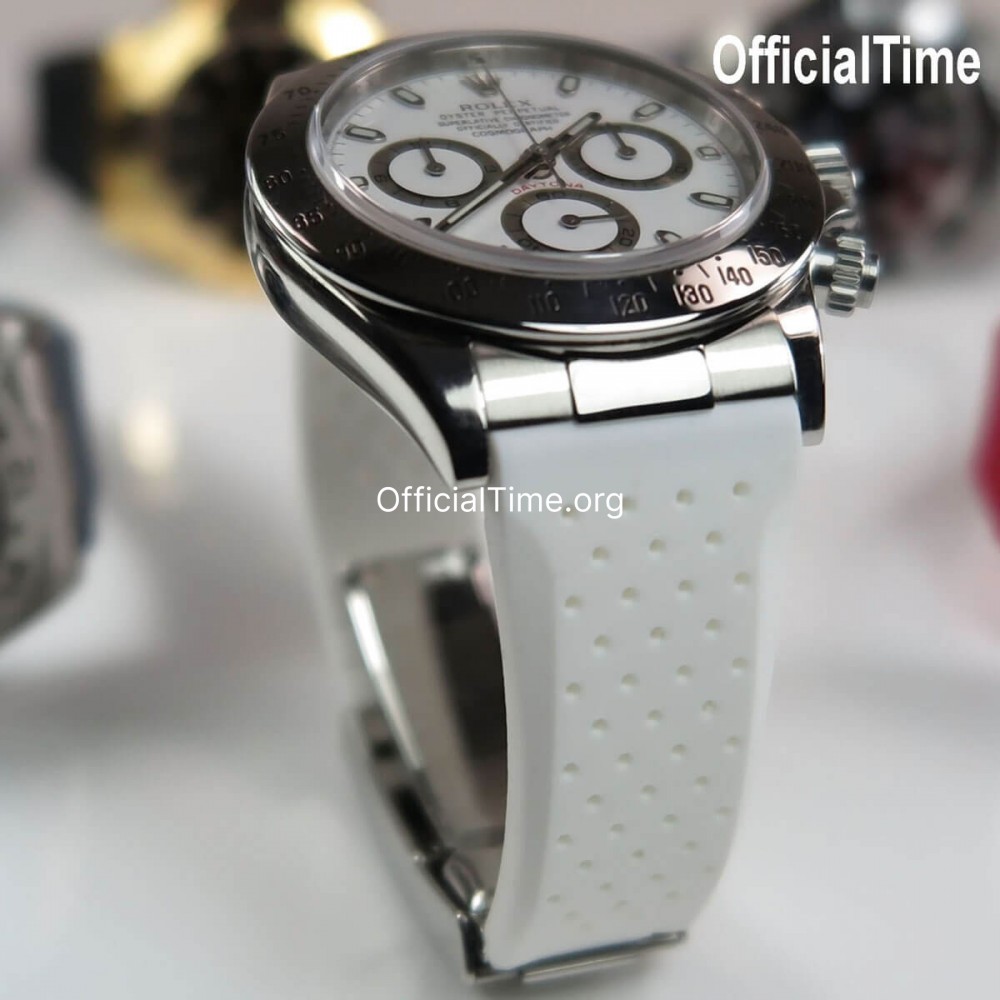 Rolex Daytona Style OfficialTime Breathable Rubber Strap for Rolex