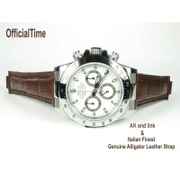 Rolex Daytona Style - Genuine Alligator Leather Strap (3 color)