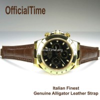 Rolex Daytona Style - Genuine Alligator Leather Strap (3 color)