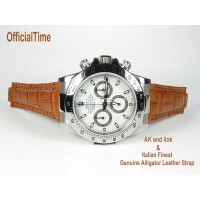 Rolex Daytona Style - Genuine Alligator Leather Strap (3 color)