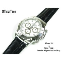 Rolex Daytona Style - Genuine Alligator Leather Strap (3 color)