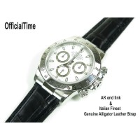 Rolex Daytona Style - Genuine Alligator Leather Strap (3 color)