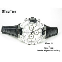 Rolex Daytona Style - Genuine Alligator Leather Strap (3 color)