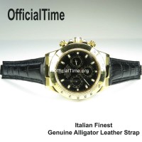 Rolex Daytona Style - Genuine Alligator Leather Strap (3 color)