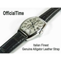 Franck Muller Style : Double-sided Genuine Alligator Leather Strap (4 color)