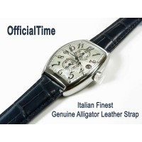 Franck Muller Style : Double-sided Genuine Alligator Leather Strap (4 color)