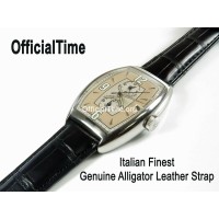 Franck Muller Style : Double-sided Genuine Alligator Leather Strap (4 color)