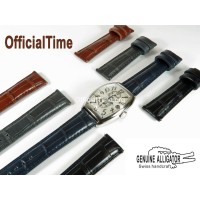 Franck Muller Style : Double-sided Genuine Alligator Leather Strap (4 color)