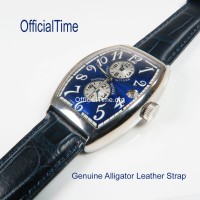 Franck Muller Style : Double-sided Genuine Alligator Leather Strap (4 color)