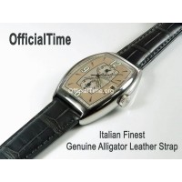 Franck Muller Style : Double-sided Genuine Alligator Leather Strap (4 color)