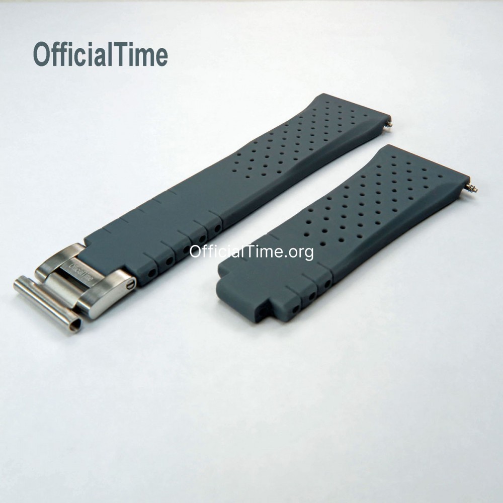 AAA グッズ サイン 21mm WHITE Vulcanized Caoutchouc rubber Strap 42mm Rolex