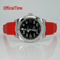 Rolex Air-King Style  : Airflow Rubber Strap (6 color)