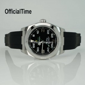 Rolex Air-King Style  : Airflow Rubber Strap (6 color)