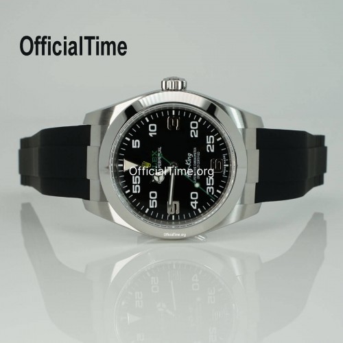 Rolex Air-King Style  : Airflow Rubber Strap (6 color)