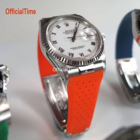 Rolex Datejust Style - Breathable Rubber Strap (7 color)