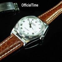 Rolex Datejust Style - Buffalo Leather Strap (3 color)