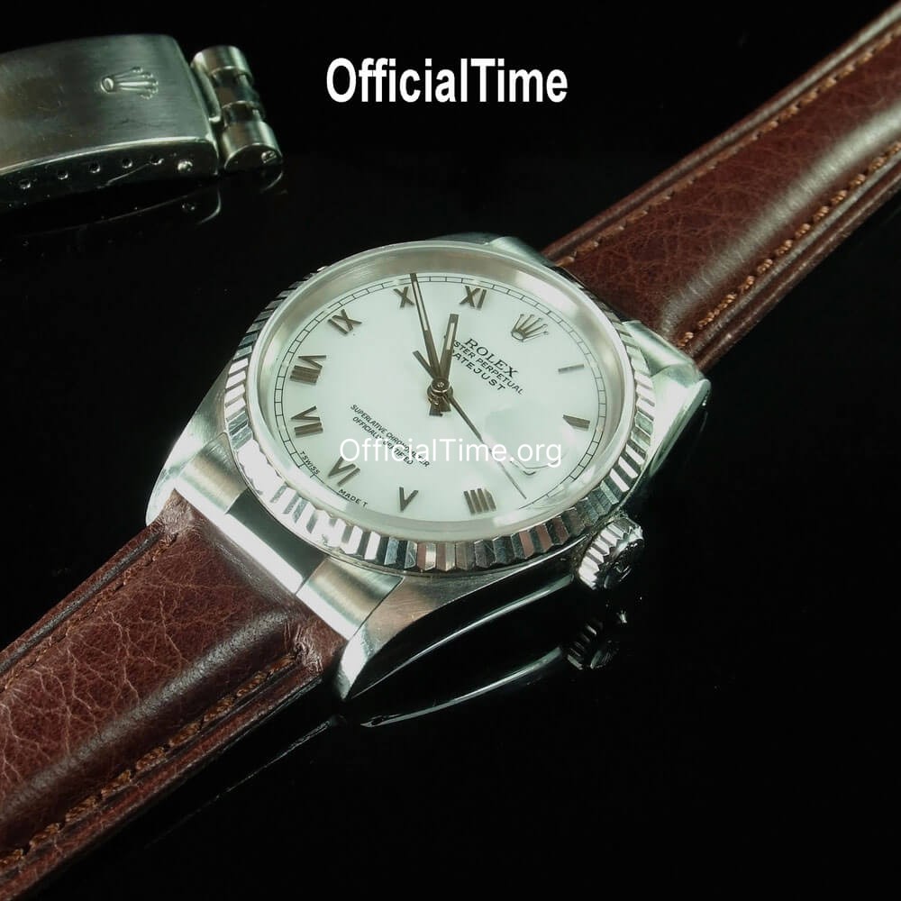 Rolex datejust top leather band