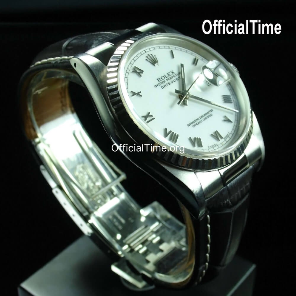 Rolex Datejust Style OfficialTime Calf Leather Strap for Rolex