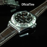 Rolex Explorer Style - Calf Leather with Alligator Grain Strap (3 color)