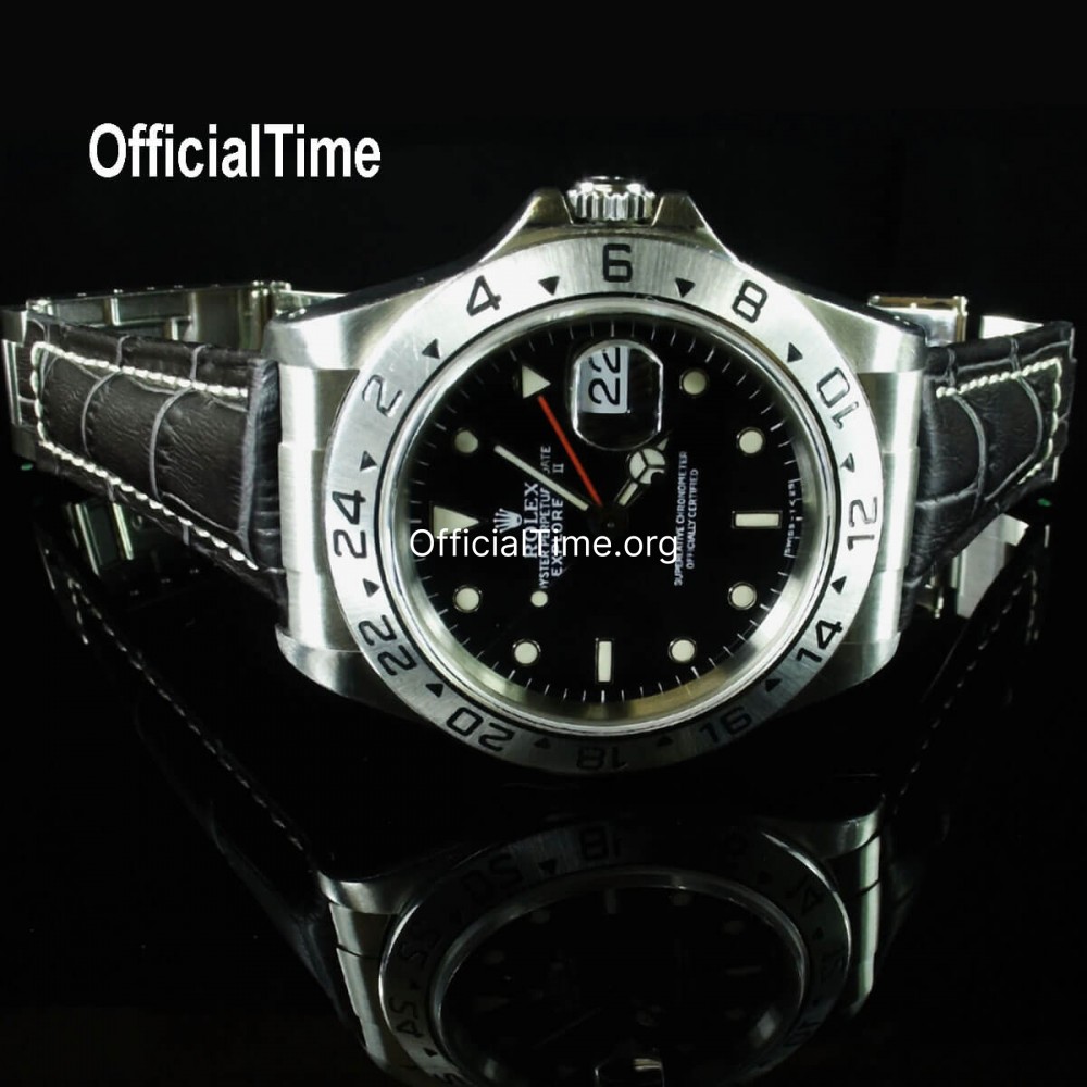 Rolex Explorer Style OfficialTime Calf Leather Strap for Rolex