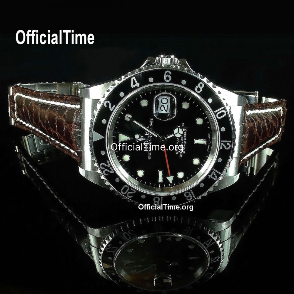 Gmt master leather strap store