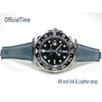 Rolex GMT-Master Style : Bull Leather Strap (5 color)