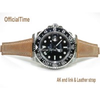 Rolex GMT-Master Style : Bull Leather Strap (5 color)