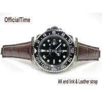 Rolex GMT-Master Style : Calf Leather with Alligator Grain Strap (3 color)