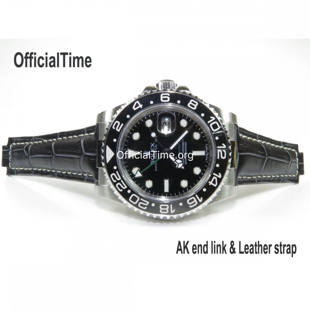 Rolex gmt master 2 leather strap discount