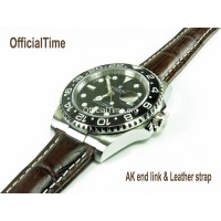 Rolex GMT-Master Style : Calf Leather with Alligator Grain Strap (3 color)