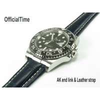 Rolex GMT-Master Style : Calf Leather with Alligator Grain Strap (3 color)