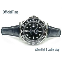 Rolex GMT-Master Style : Calf Leather with Alligator Grain Strap (3 color)