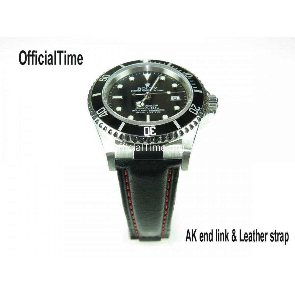 Rolex Sea Dweller Style OfficialTime Bull Leather Strap for Rolex