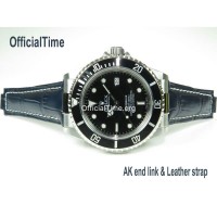 Rolex Sea-Dweller Style : Calf Leather with Alligator Grain Strap (3 color)