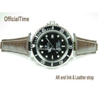 Rolex Sea-Dweller Style : Calf Leather with Alligator Grain Strap (3 color)