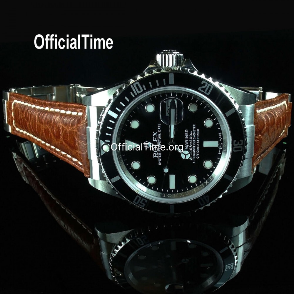 Rolex submariner deals leather