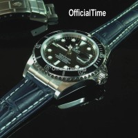 Rolex Submariner Style - Calf Leather with Alligator Grain Strap (3 color)