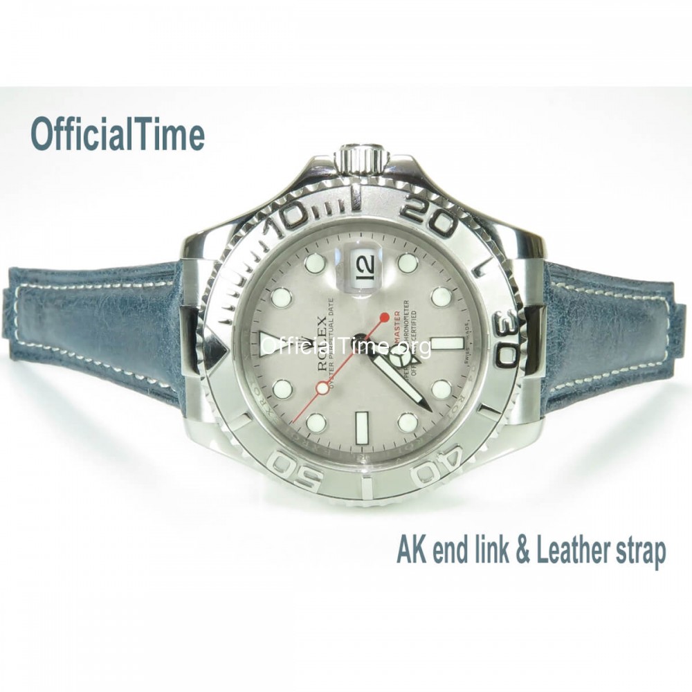 Rolex Yacht Master Style OfficialTime Bull Leather Strap for Rolex