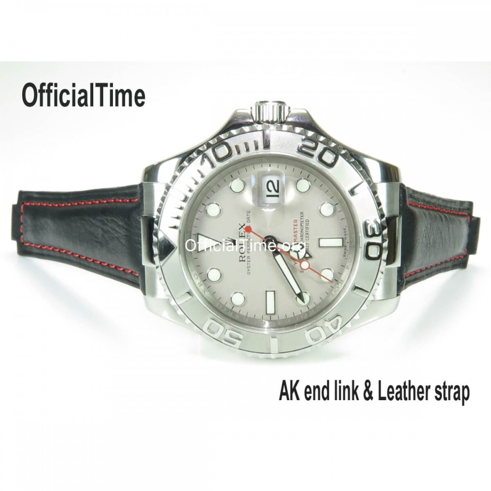 Rolex Yacht Master Style OfficialTime Bull Leather Strap for Rolex