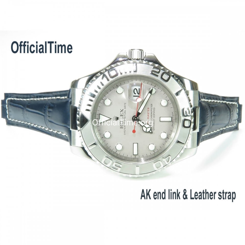 Rolex Yacht Master Style OfficialTime Calf Leather Strap for Rolex