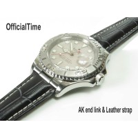 Rolex Yacht-Master Style : Calf Leather with Alligator Grain Strap (3 color)