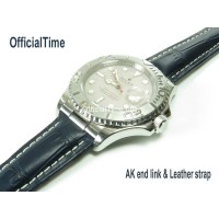 Rolex Yacht-Master Style : Calf Leather with Alligator Grain Strap (3 color)