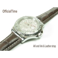 Rolex Yacht-Master Style : Calf Leather with Alligator Grain Strap (3 color)