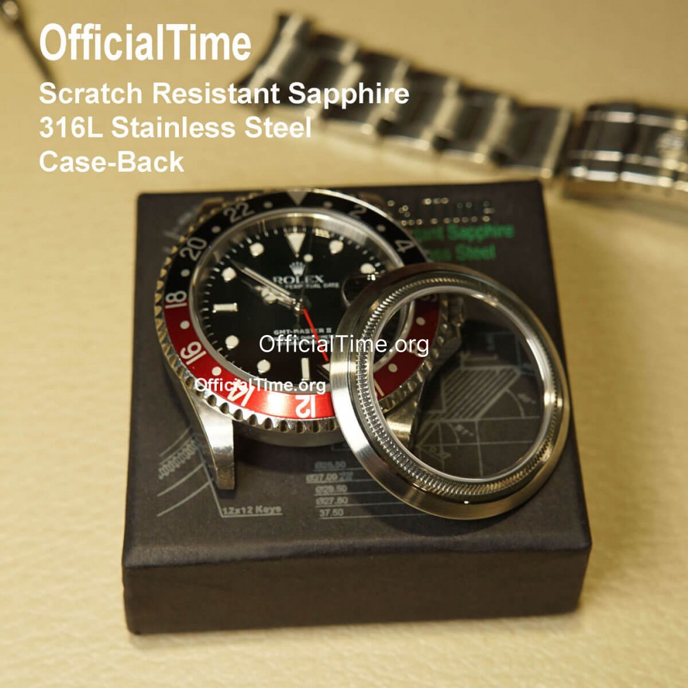 OfficialTime Exhibition Case Back for Rolex GMT-Master II