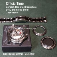 Rolex GMT-Master II Style : Sapphire Transparent Case Back Rolex GMT-Master II Style : Sapphire Transparent Case Back