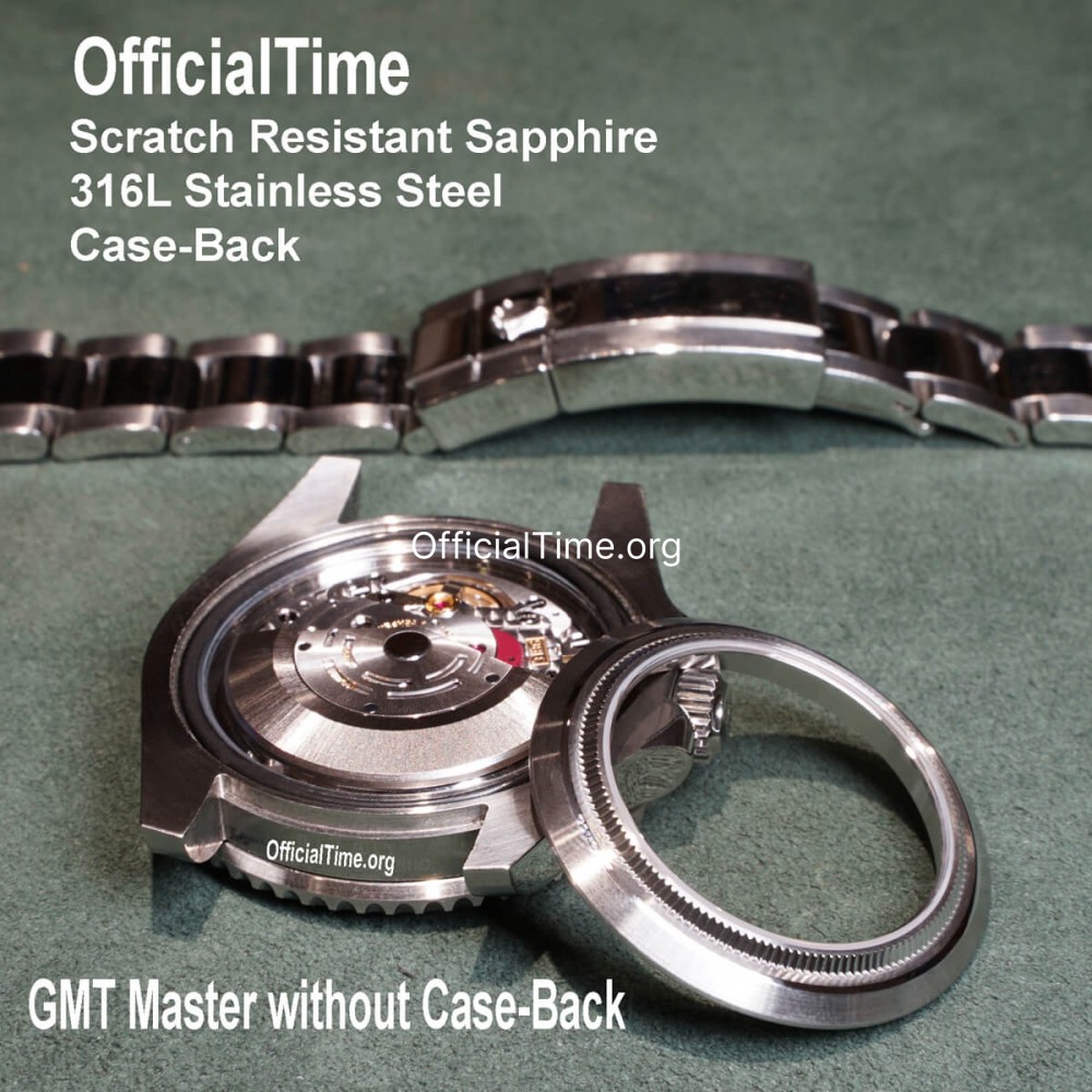 OfficialTime Transparent Case Back for Rolex GMT Master II