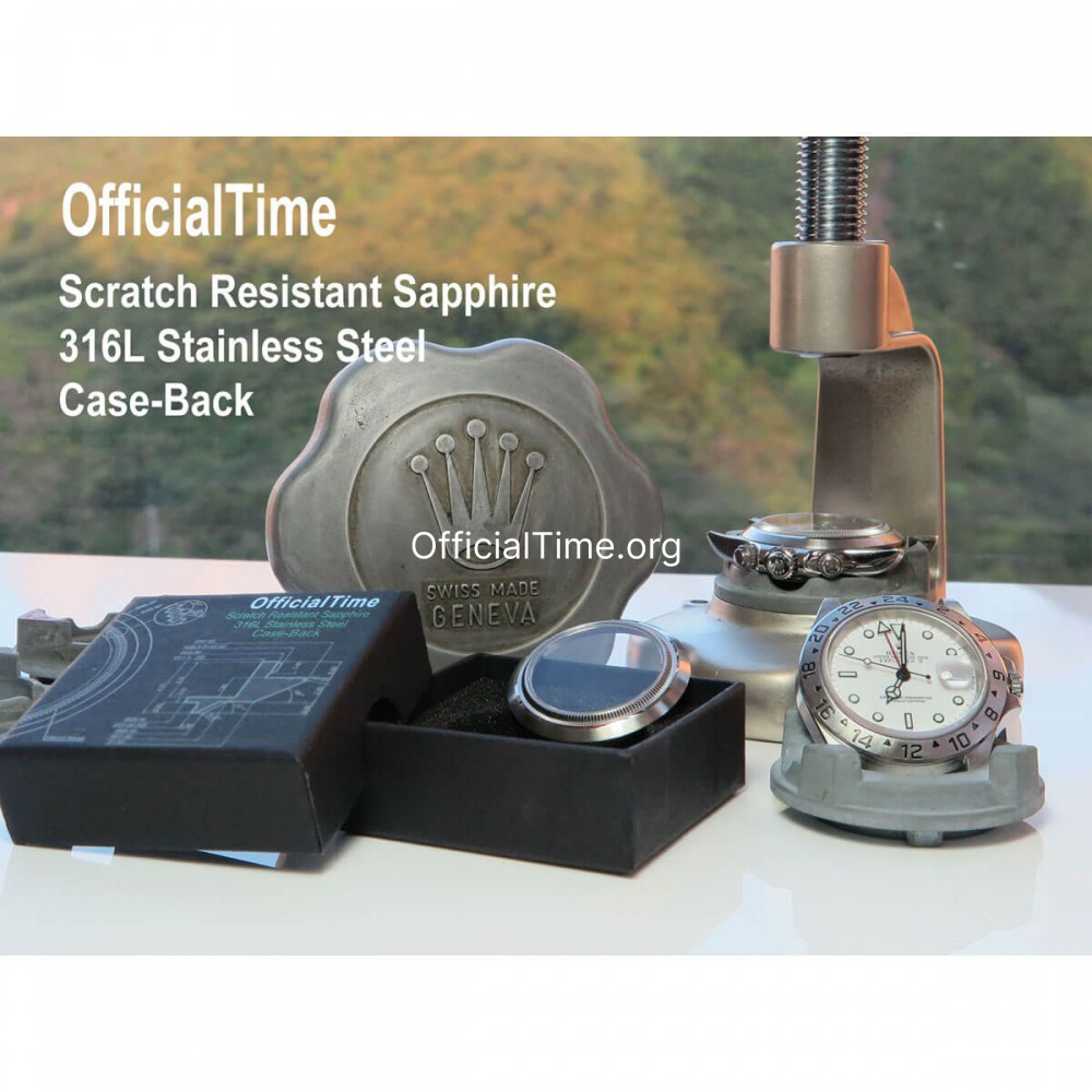 OfficialTime Sapphire Clear Case Back for Rolex Submariner