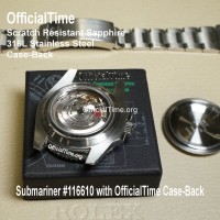Rolex Submariner Style - Sapphire Transparent Case Back Rolex Submariner Style - Sapphire Transparent Case Back