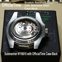 Rolex Submariner Style - Sapphire Transparent Case Back Rolex Submariner Style - Sapphire Transparent Case Back